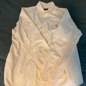 Mens pale yellow Polo Ralph Lauren dress shirt. Worn once. Size medium